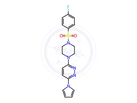 Chemical structure of 3-(4-((4-Fluorophenyl)sulfonyl)piperazin-1-yl)-6-(1H-pyrrol-1-yl)pyridazine