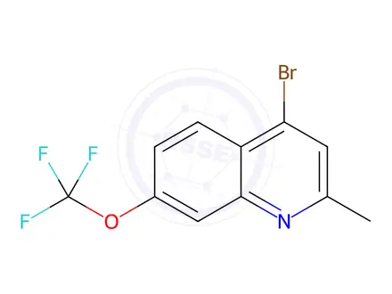 Chemical structure of 4-Bromo-2-methyl-7-(trifluoromethoxy)quinoline