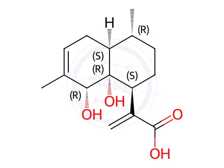 Chemical structure of artemisinin B