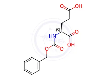 Chemical structure of N-Cbz-L-glutamic acid