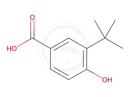 Chemical structure of 3-tert-Butyl-4-hydroxybenzoic acid