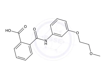 Chemical structure of 2-((3-(2-Methoxyethoxy)phenyl)carbamoyl)benzoic acid