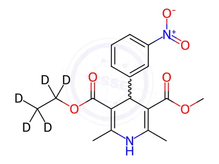 Chemical structure of Nitrendipine-d5