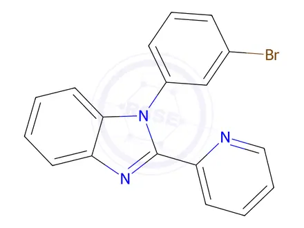 Chemical structure of 1H-Benzimidazole, 1-(3-bromophenyl)-2-(2-pyridinyl)-