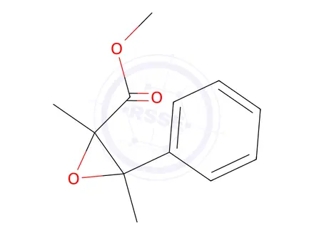 Chemical structure of methyl 2,3-dimethyl-3-phenyloxirane-2-carboxylate