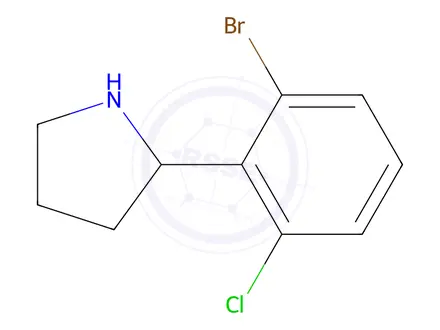 Chemical structure of 2-(2-Bromo-6-chlorophenyl)pyrrolidine