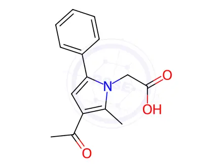 Chemical structure of (3-Acetyl-2-methyl-5-phenyl-1H-pyrrol-1-yl)-acetic acid