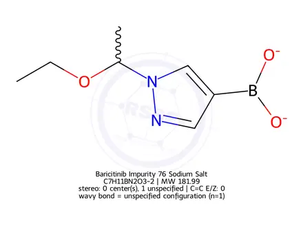 Chemical structure of Baricitinib Impurity 76 Sodium Salt