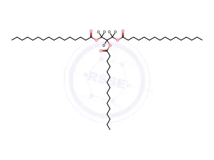 Chemical structure of Glyceryl D5 Trihexadecanoate