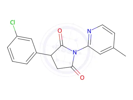 Chemical structure of 3-(3-Chlorophenyl)-1-(4-methyl-2-pyridinyl)-2,5-pyrrolidinedione