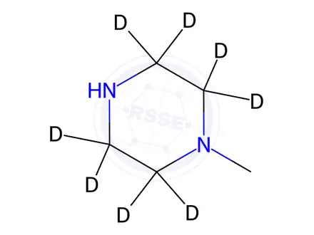 Chemical structure of 1-Methylpiperazine-d8