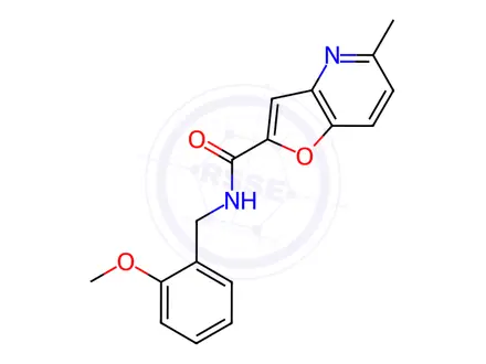 Chemical structure of N-(2-Methoxybenzyl)-5-methylfuro[3,2-b]pyridine-2-carboxamide