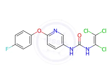 Chemical structure of N-[6-(4-fluorophenoxy)-3-pyridyl]-N'-(1,2,2-trichlorovinyl)urea