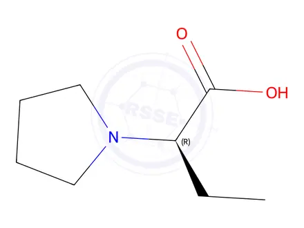 Chemical structure of (R)-2-(1-Pyrrolidinyl)butyric Acid
