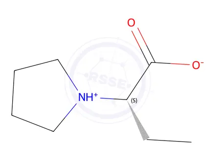 Chemical structure of (S)-2-(1-Pyrrolidinyl)butyric Acid