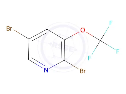 Chemical structure of 2,5-Dibromo-3-(trifluoromethoxy)pyridine