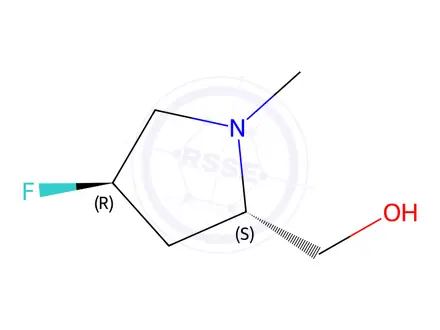Chemical structure of [(2S,4R)-4-fluoro-1-methyl-pyrrolidin-2-yl]methanol