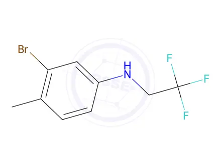 Chemical structure of 3-Bromo-4-methyl-N-(2,2,2-trifluoroethyl)aniline