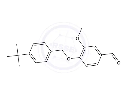 Chemical structure of 4-((4-(Tert-butyl)benzyl)oxy)-3-methoxybenzaldehyde