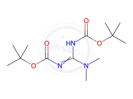 Chemical structure of 1,1-Dimethyl-2,3-bis(tert-butyloxycarbonyl)guanidine