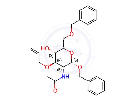 Chemical structure of Benzyl 2-Acetamido-3-O-allyl-6-O-benzyl-2-deoxy-a-D-glucopyranoside