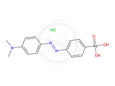 Chemical structure of 4-(4-Dimethylaminophenylazo)Benzenearsonic Acid Hydrochloride