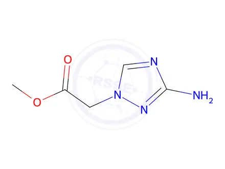Chemical structure of methyl 2-(3-amino-1H-1,2,4-triazol-1-yl)acetate