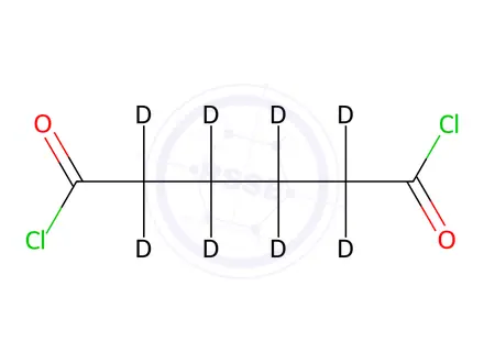 Chemical structure of Hexanedioyl-d8 Chloride