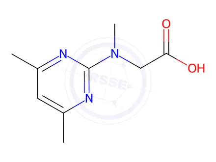 Chemical structure of N-(4,6-Dimethylpyrimidin-2-yl)-N-methylglycine