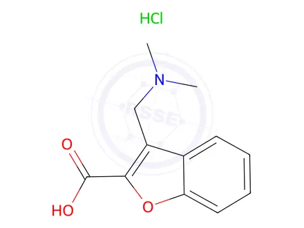 Chemical structure of 3-[(Dimethylamino)methyl]benzofuran-2-carboxylic Acid Hydrochloride