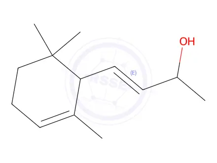 Chemical structure of 4-(2,6,6-trimethyl-2-cyclohexen-1-yl)-3-buten-2-ol