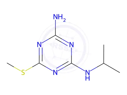 Chemical structure of N2-(1-Methylethyl)-6-(methylthio)-1,3,5-triazine-2,4-diamine (GS 11354)