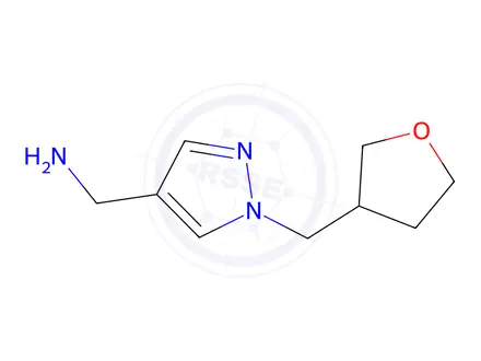 Chemical structure of (1-((tetrahydrofuran-3-yl)methyl)-1h-pyrazol-4-yl)methanamine