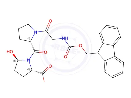 Chemical structure of Fmoc-Gly-Pro-Hyp-OH