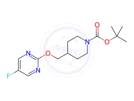 Chemical structure of tert-Butyl 4-(((5-fluoropyrimidin-2-yl)oxy)methyl)piperidine-1-carboxylate