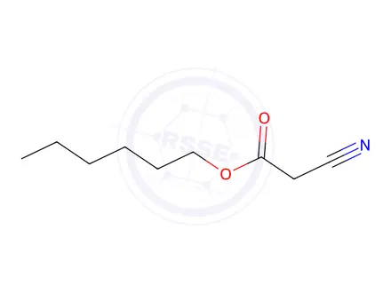 Chemical structure of hexyl cyanoacetate