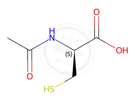 Chemical structure of N-Acetyl-D-cysteine