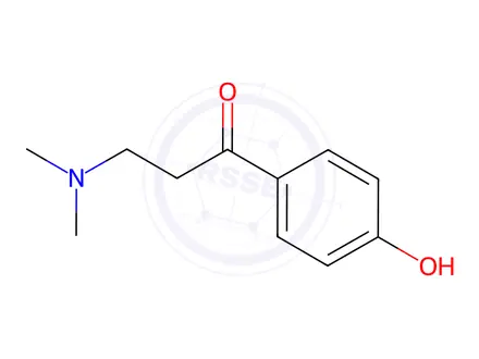 Chemical structure of 3-(dimethylamino)-1-(4-hydroxyphenyl)propan-1-one