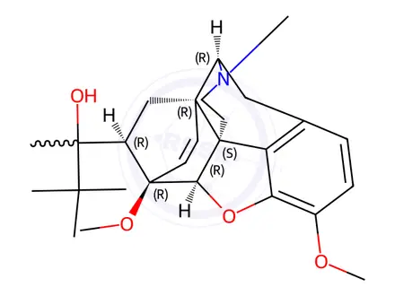 Chemical structure of (αS,5α,7α)-α-(1,1-Dimethylethyl)-4,5-epoxy-3,6-dimethoxy-α,17-dimethyl-6,14-ethenomorphinan-7-methanol