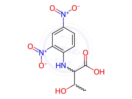 Chemical structure of N-(2,4-Dinitrophenyl)-DL-threonine