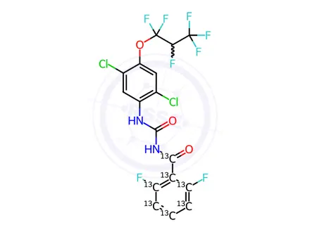 Chemical structure of Lufenuron-13C7
