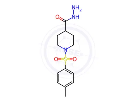 Chemical structure of 1-[(4-Methylphenyl)sulfonyl]-4-piperidinecarbohydrazide