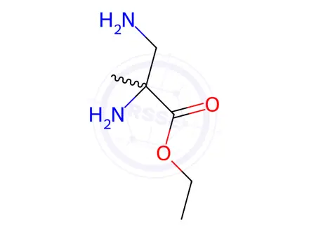 Chemical structure of Alanine, 2-(aminomethyl)-, ethyl ester (9CI)