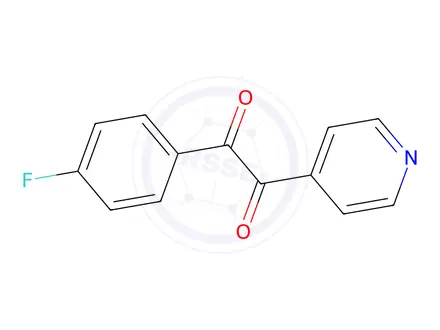 Chemical structure of 1-(4-Fluorophenyl)-2-(4-pyridinyl)-1,2-ethanedione