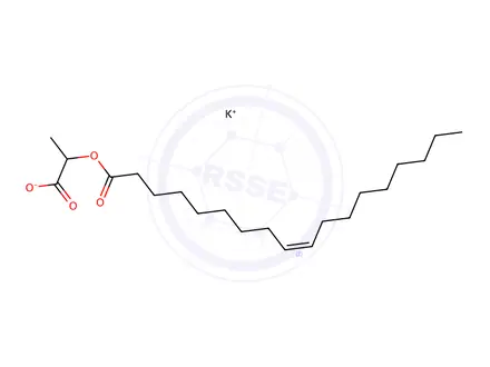 Chemical structure of potassium 1-carboxylatoethyl oleate