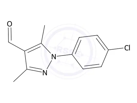 Chemical structure of 1-(4-Chlorophenyl)-3,5-dimethyl-1H-pyrazole-4-carbaldehyde