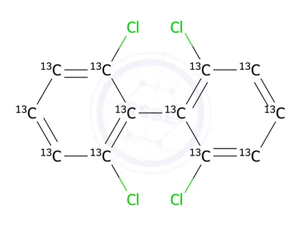 Chemical structure of PCB 54-13C12
