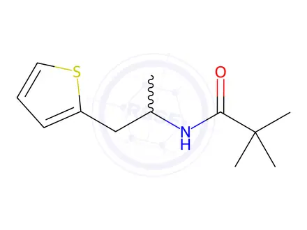 Chemical structure of n-(1-(Thiophen-2-yl)propan-2-yl)pivalamide