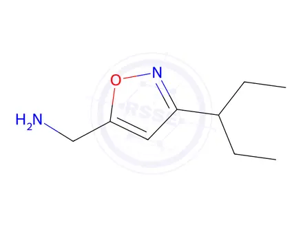 Chemical structure of [3-(pentan-3-yl)-1,2-oxazol-5-yl]methanamine