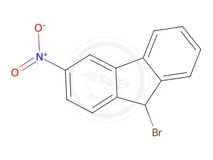 Chemical structure of 9-Bromo-3-nitro-9H-fluorene